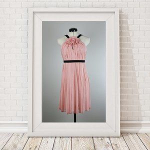 BCBG MAXAZRIA PINK HALTER DRESS